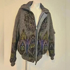 Baghins Knit Wear Wool Mohair Blend Reversible Knitted EUC Size Large